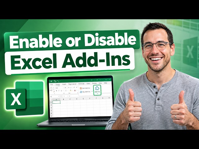 Microsoft Excel | Simple Example How To Enable Or Disable Add-Ins [2026 Guide]