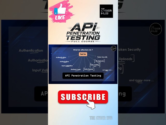 API Penetration Testing  | API Penetration Testing Full Course #ai #thecyberhub #apipentest #hacking