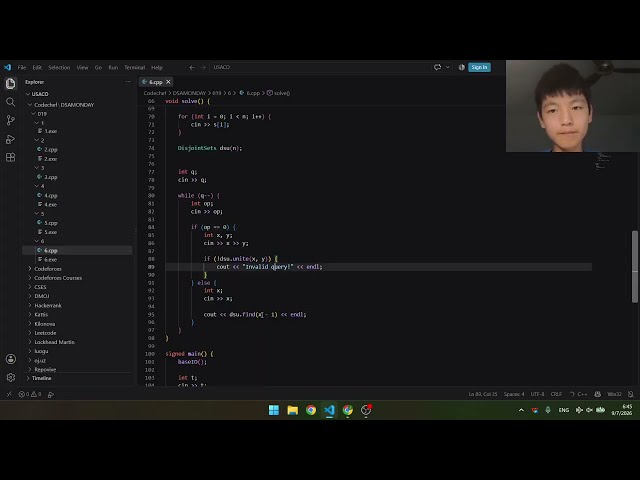 Codechef DSA Challenge 019 Screencast (AK, World rank 45, With Facecam!)