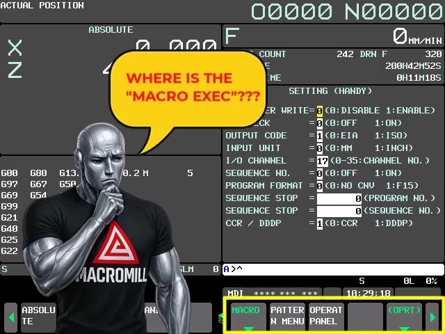 Fanuc Parameter 9000 - Macromill