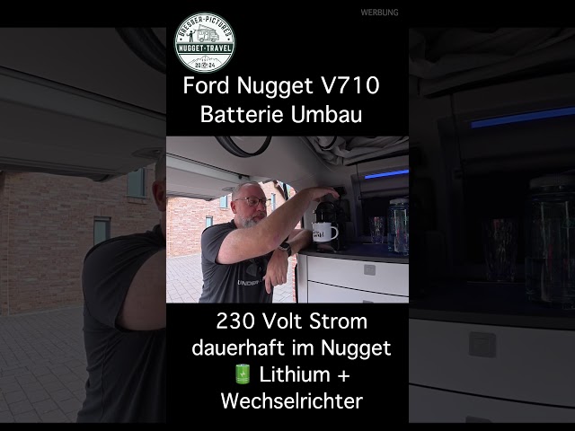 FORD NUGGET V710 - Inverter and Lithium 🔋 Upgrade - permanent 230 volts at the sockets