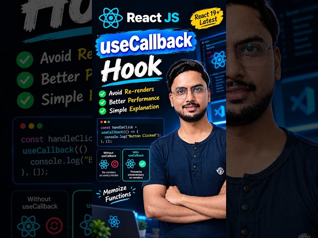 React useCallback Hook Explained in 60 Seconds | #useCallback #ReactuseCallback #ReactJS