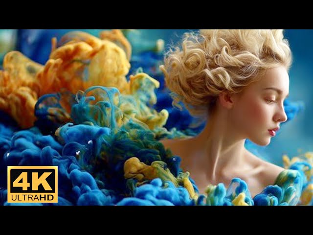 Visual Poems | Marbling | Dreamy AI Visuals | [AI Music Video]