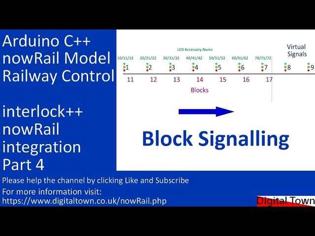 #219 Arduino C++ nowRail Model Railway Control - interlock++ Part 4 - Automated Block Signalling