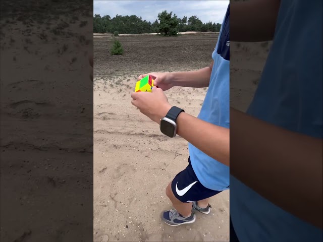 Cubing in nature (last video before 1k subs!) #cubing  #nature #vacation #viral #trending #relaxing