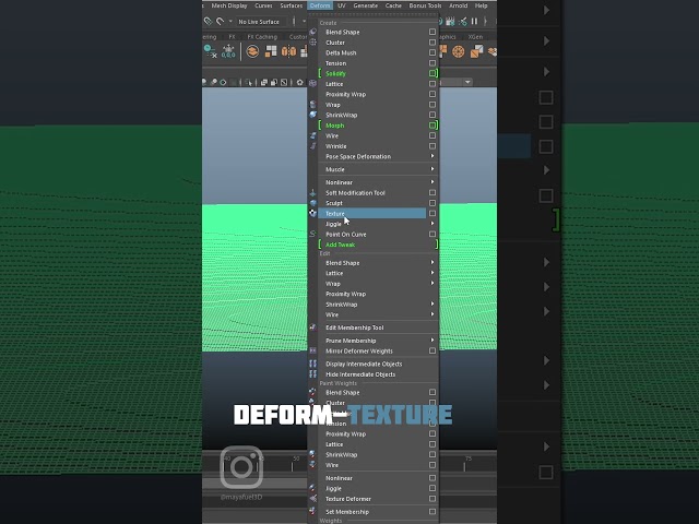 This Maya Trick Uses Textures to Deform Geometry 🤯 #Shorts