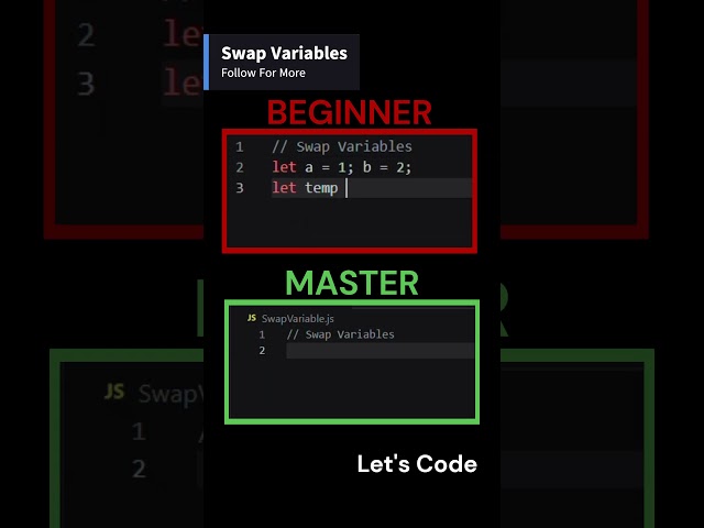 Stop Swapping Variables Like This in JavaScript! 🤯 #JavaScript #CodingTips #Shorts
