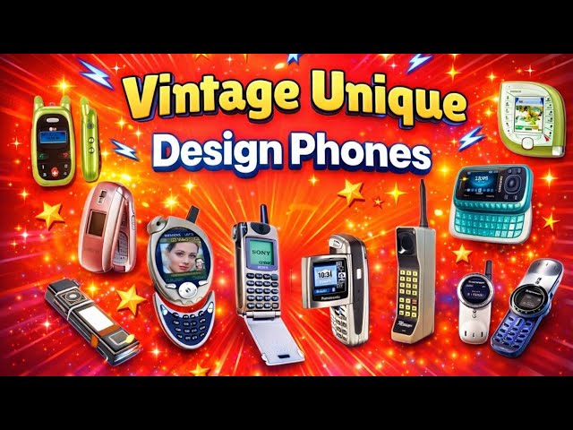 Vintage Unique design phones ☎️📱 #vintage #mobile #retro #retrotech90s