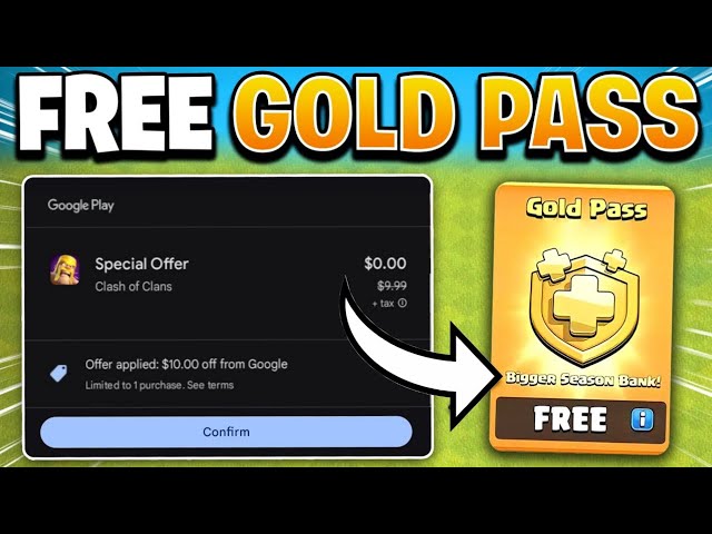 Claim Free April Gold Pass 2024🔥 #clashofclans #goldpass