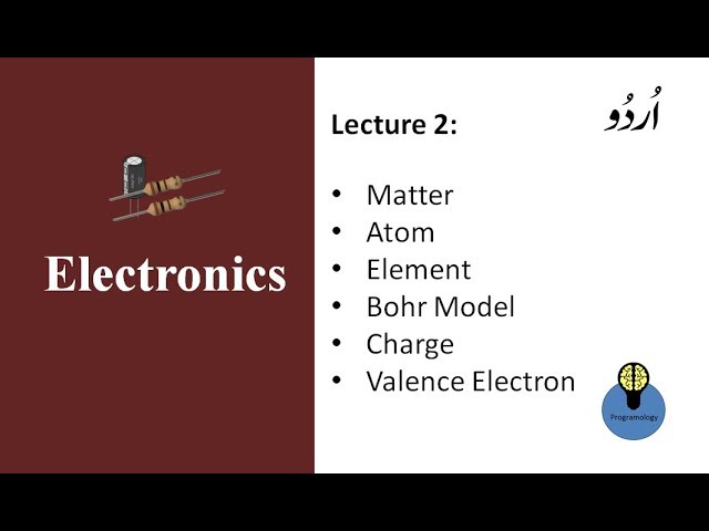 what is matter, atom, element, bohr atomic model, charge and valence electrons in urdu hindi
