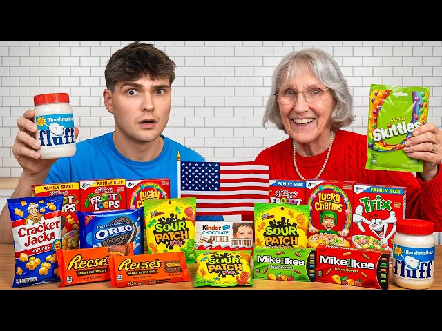 British Grandma Tries American Candy