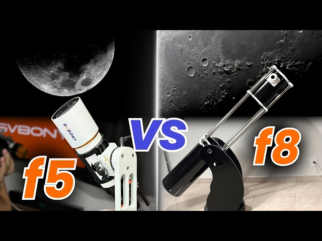 The Moon in two telescopes: the difference is INSANE