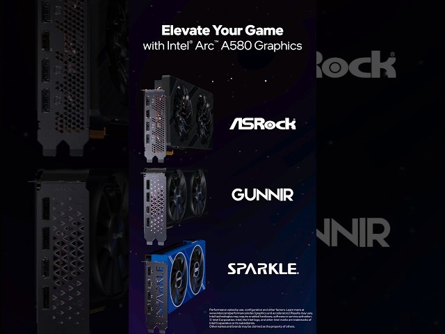 Level up your gaming experience with the latest Intel Arc A580 graphics cards!