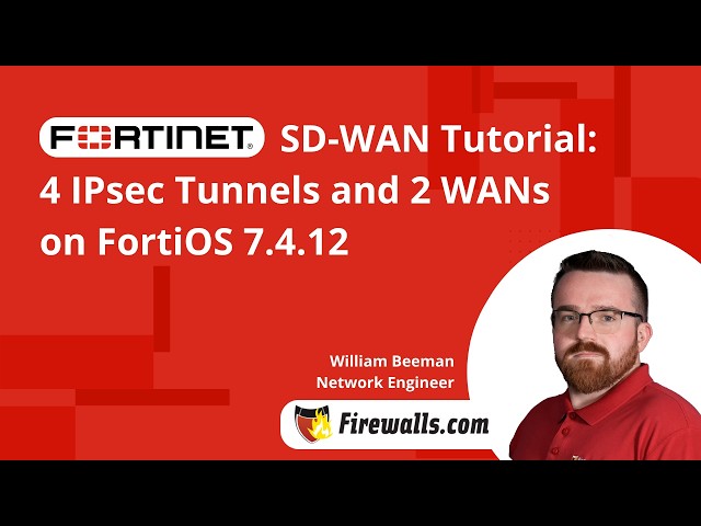 Fortinet SD-WAN Setup | 4 IPsec Tunnels and 2 WANs | FortiOS 7.4.12