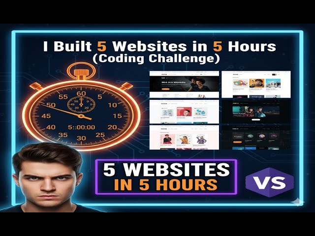 I Built 5 Websites in 5 Hours (Coding Challenge)