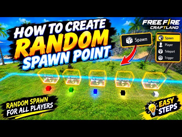 How to create random spawn points in Craftland | #freefire #craftland