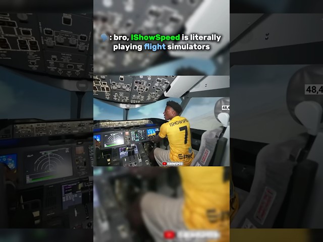 🗣️: bro, IShowSpeed is literally playing flight simulators #shorts #aviation #isowspeed #crash #fyp