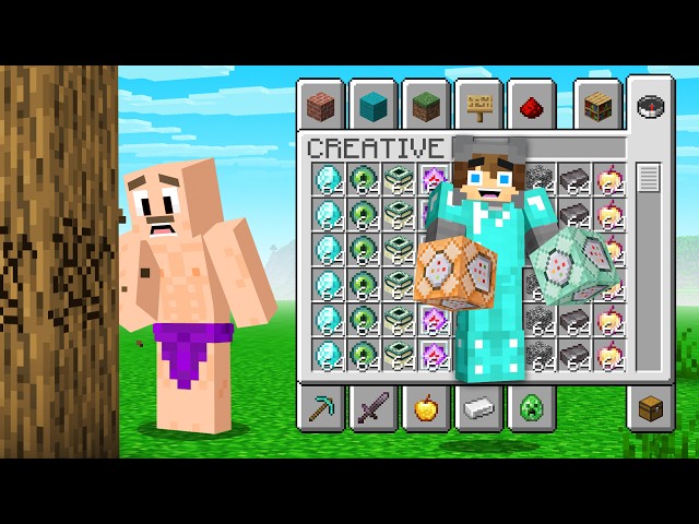 Secretly Using CREATIVE MODE to Beat Minecraft...