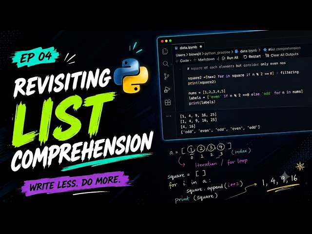Learning Python | The One-Liner That Changed How I Write Lists | EP 04