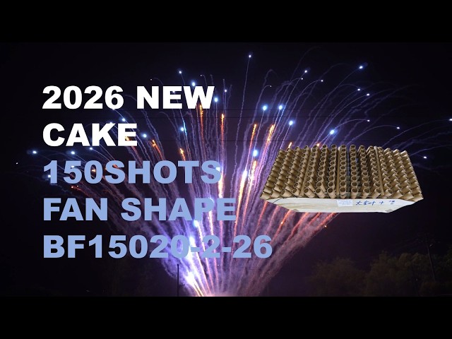 2026 NEW BF15020-2-26 20*25*175MM 150SHOTS FAN SHAPE DISPLAY CAKE