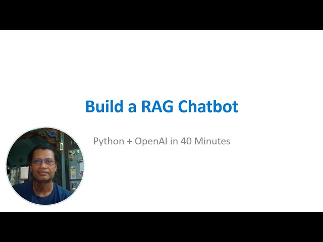 Build a Simple RAG Chatbot with Python, OpenAI, and Streamlit