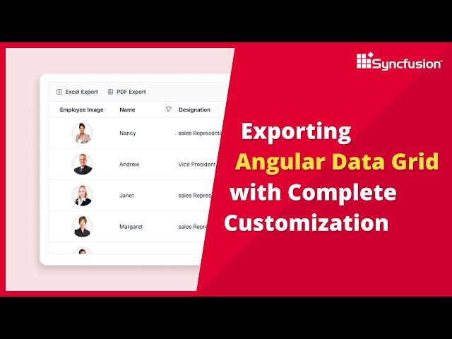 Exporting Angular Data Grid with Complete Customization