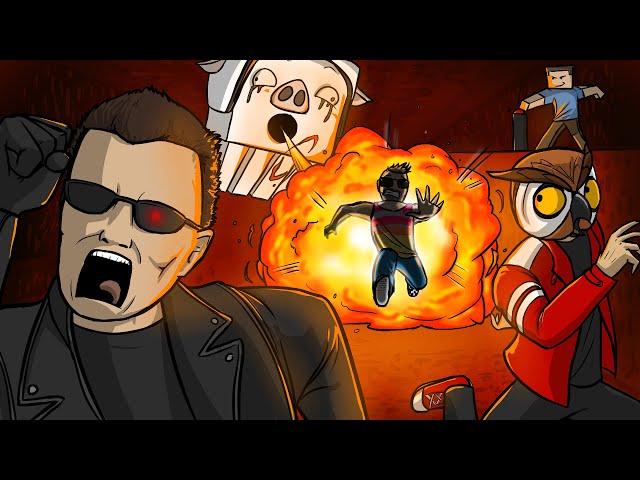G-Mod Minecraft Deathrun - Creeper Gang-Bang,  Evan's DISTRACTION and Epic Cannon Challenge!