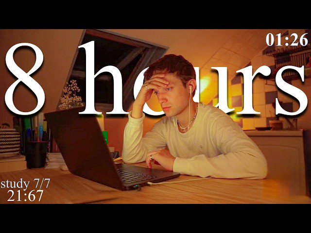LIVE | 8-HOUR study with me in Paris📚⛈️ rain sounds & pomodoro timer 60 & 10