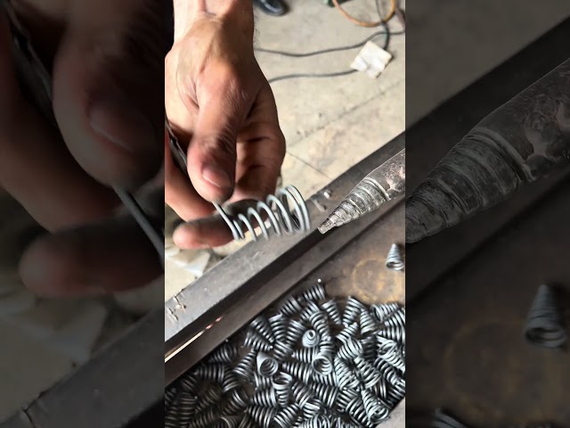Spiral Springs Stainless Steel 🔩🔥 | Perfect Coil Making #stainlesssteel #short