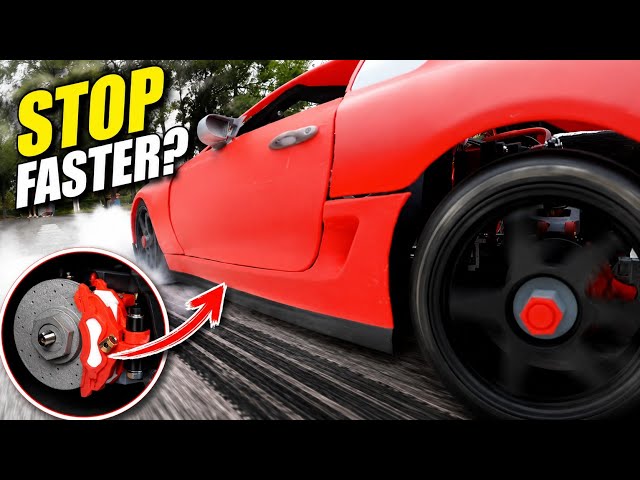 I Gave My RC Car REAL Brakes! Crazy nose down 