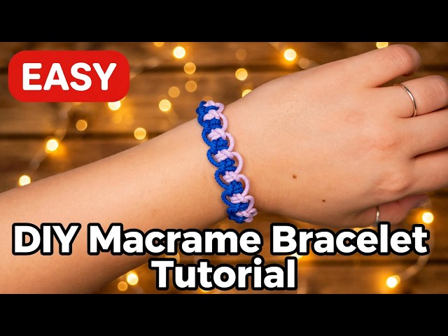 DIY MACRAME BRACELET  ✂🎀 #easy #diy #crafts #paracord #bracelet #live #tutorial