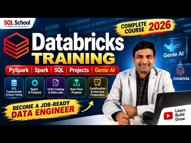 👉 Databricks Training 2026  Complete Course with PySpark, Spark, SQL, Projects & Genie AI