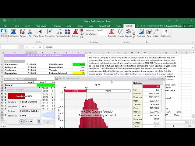 18. Capital Budgeting - Considering additional uncertain inputs