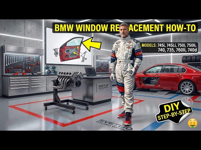 BMW E65 E66 Front Door Window Replacement Guide | 745Li 750Li 740 735 760Li