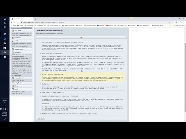 Sales Follow Up Process