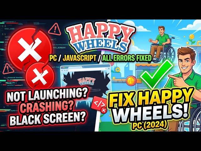 Fix Happy Wheels Not Launching, Crashing, JavaScript Error & Black/White/Grey Screen PC