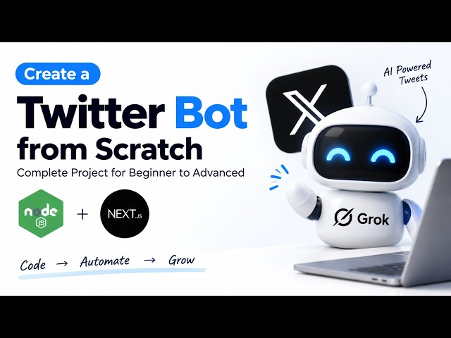 Create Twitter Bot from Scratch: Complete Beginner to Advanced Project Using Node.js - Full Project