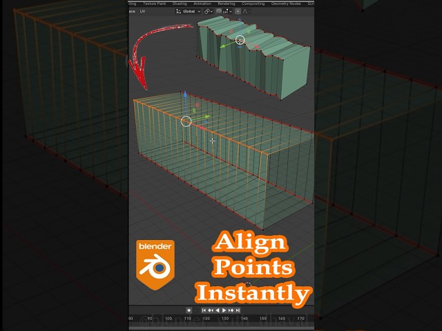 Align Points Instantly in Blender! #blender3d #blendertutorial  #blender #blendermodeling
