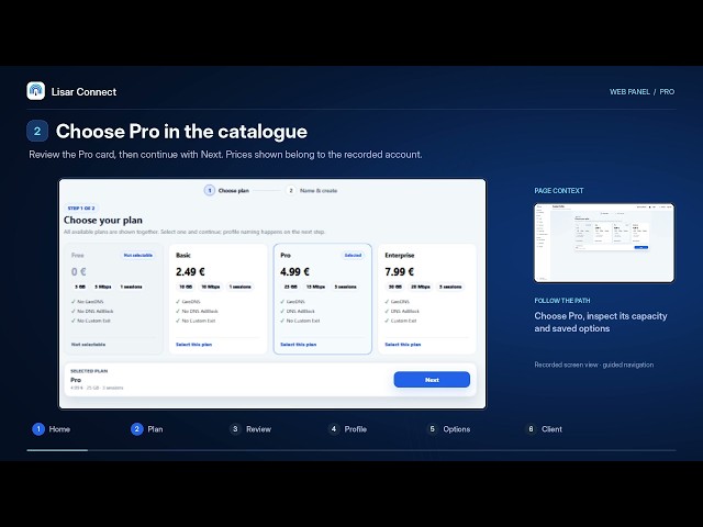 Pro Profile: Review and GeoDNS Settings — Lisar Connect Web Panel