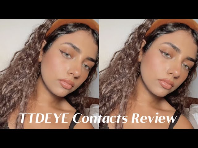 TTDEYE COLORED CONTACT LENSES ON DARK EYES REVIEW (Trinity Green/Polar Lights Bown/Iris Brown-Green)