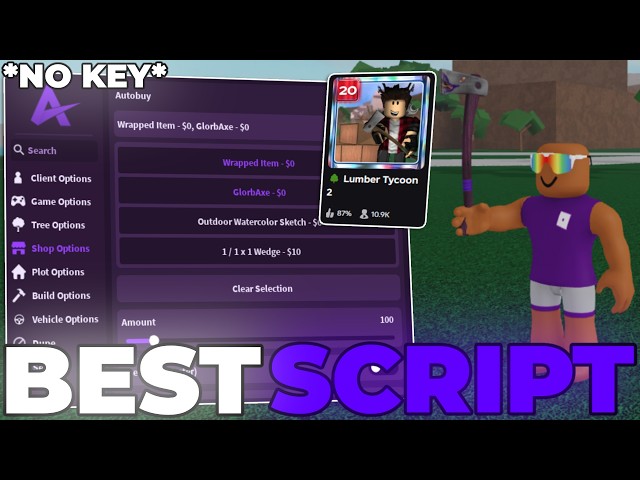 [😈BEST] Lumber Tycoon 2 Script – *NO KEY* Auto Event, Auto Glorb Axe, Dupe & More!