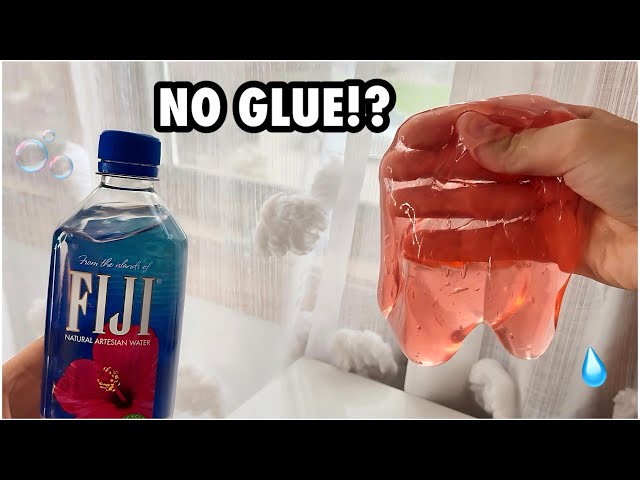 WATER SLIME!! 💧🤭 NO GLUE 2 Ingredient Water Slime Recipe!! (No Refrigerator, Less Than 5 Minutes!!)