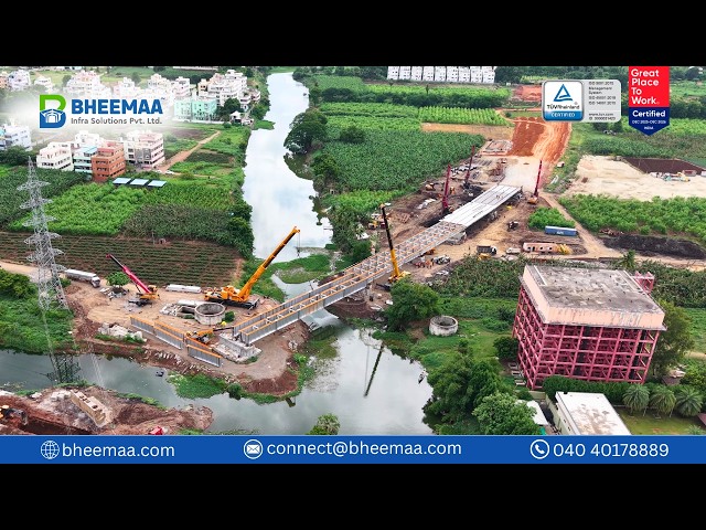 Massive Steel Bridge Girder Lift | 500T Crane in Action | Bheemaa Infra