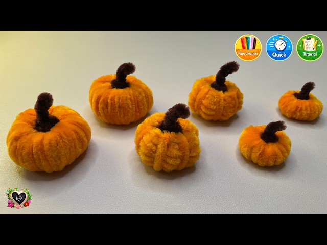 3 Easy Ways to Make Beautiful Pumpkins with Fuzzy Wire 🎃✨DIY Halloween Decorations