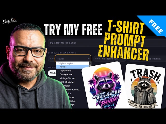 I Built a FREE T-Shirt Prompt Enhancer | Turn Any Idea Into a Sellable T-Shirt Design Prompt