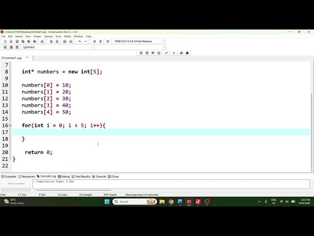 C++ — Dynamic Arrays