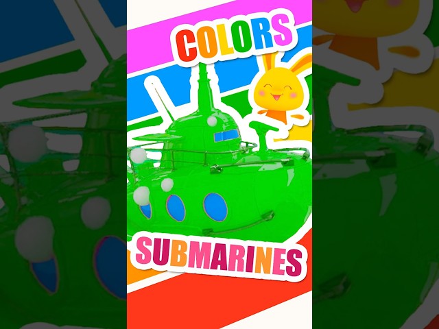 🤿🛥️ SUPER GREEN SUBMARINE! 💚✨ #titounis #colors #submarine #songsforkids #vehicles #green