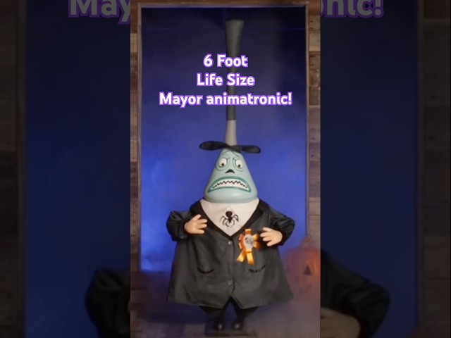 Life size Mayor Animatronic from #thenightmarebeforechristmas @HalloweenCostumes.com #halloween #shorts