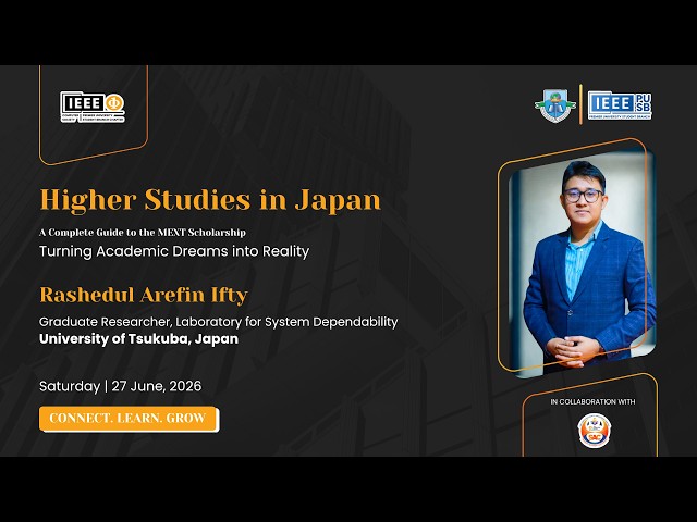 Higher Studies in Japan & MEXT Scholarship Guide 2026 | Rashedul Arefin Ifty | University of Tsukuba