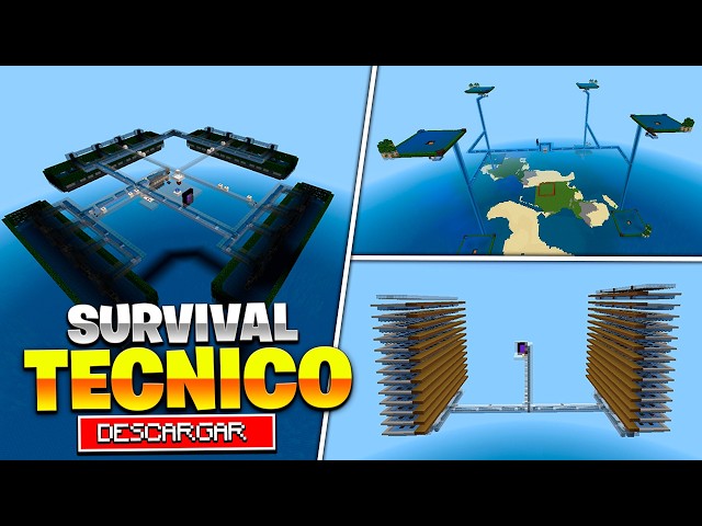 TECHNICAL WORLDS FOR MINECRAFT BEDROCK WITH ACHIEVEMENTS ENABLED 🔥